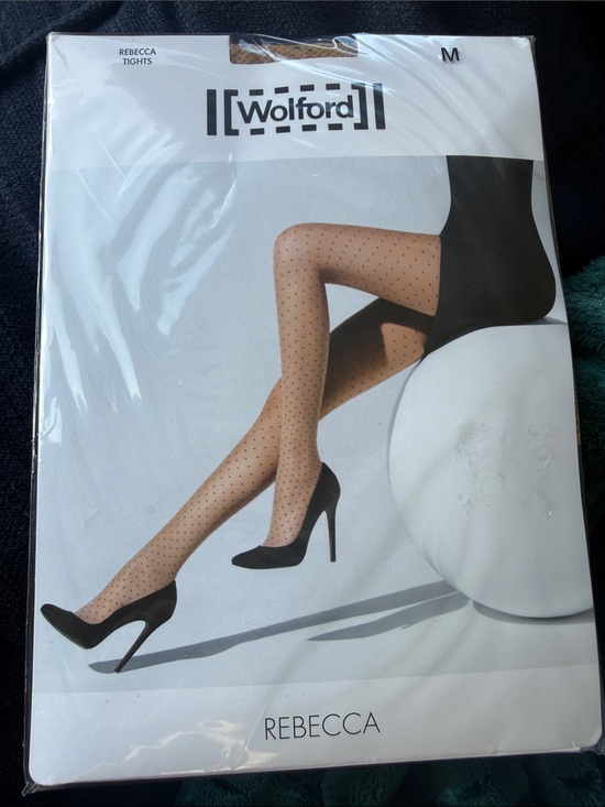 Wolford Accessories - NWT Wolford Rebecca Polka Dot tights sahara / black size M